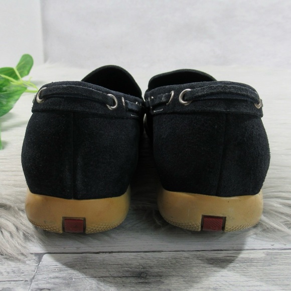 PRADA Navy Suede Loafers Women’s 39 US Size 9 - Picture 8 of 11